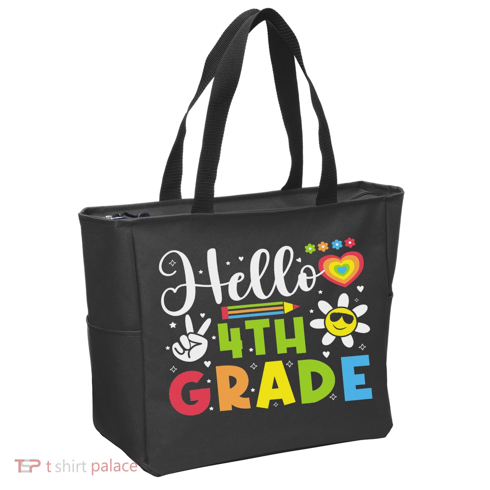 Hello Fourth 4th Grade Happy First Day Of School Tote Bag