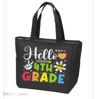 Hello Fourth 4th Grade Happy First Day Of School Tote Bag thumb 3