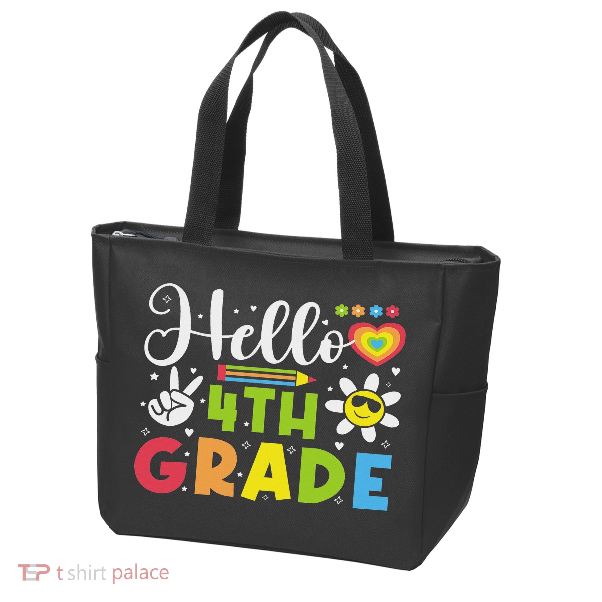 Hello Fourth 4th Grade Happy First Day Of School Tote Bag