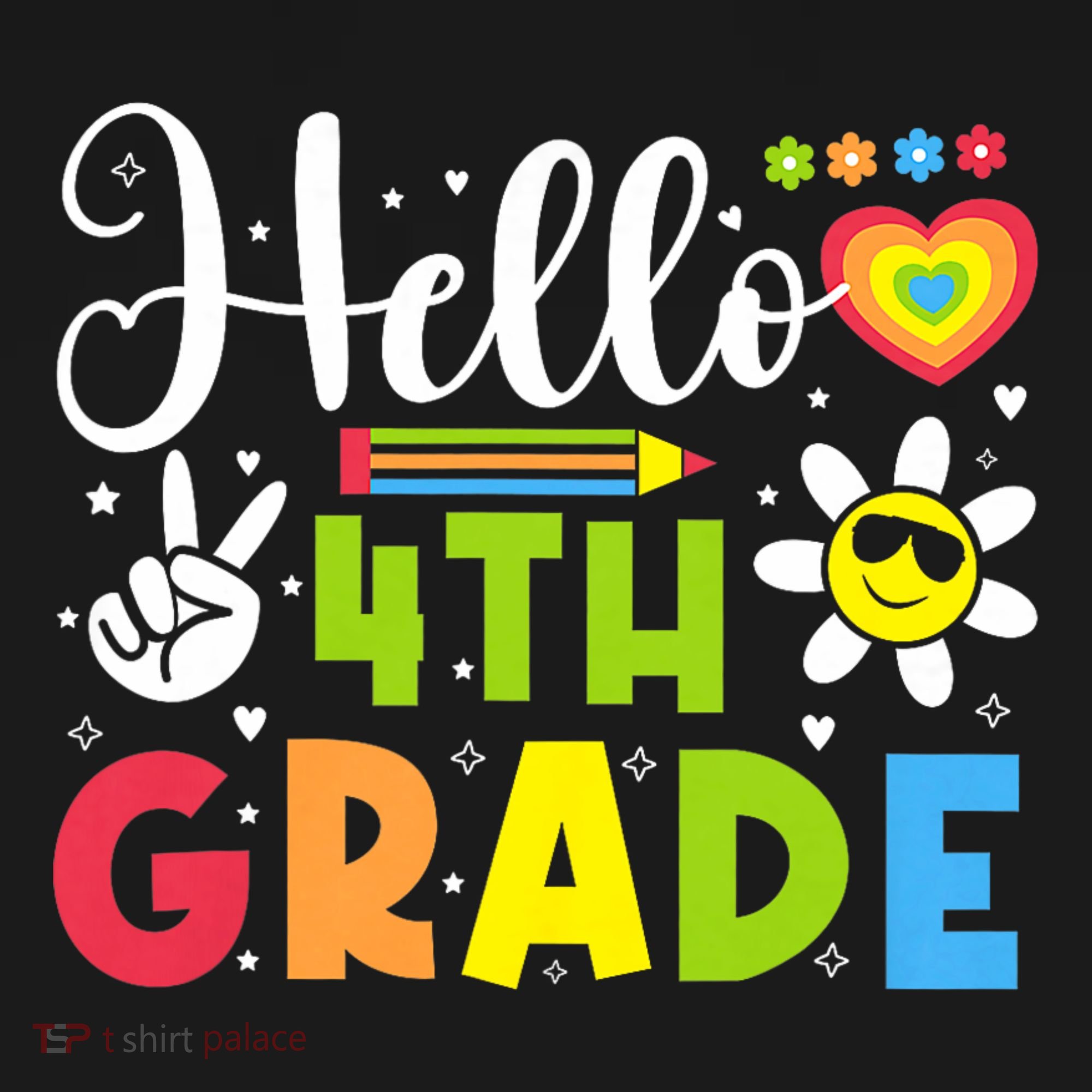 Hello Fourth 4th Grade Happy First Day Of School Tank Top
