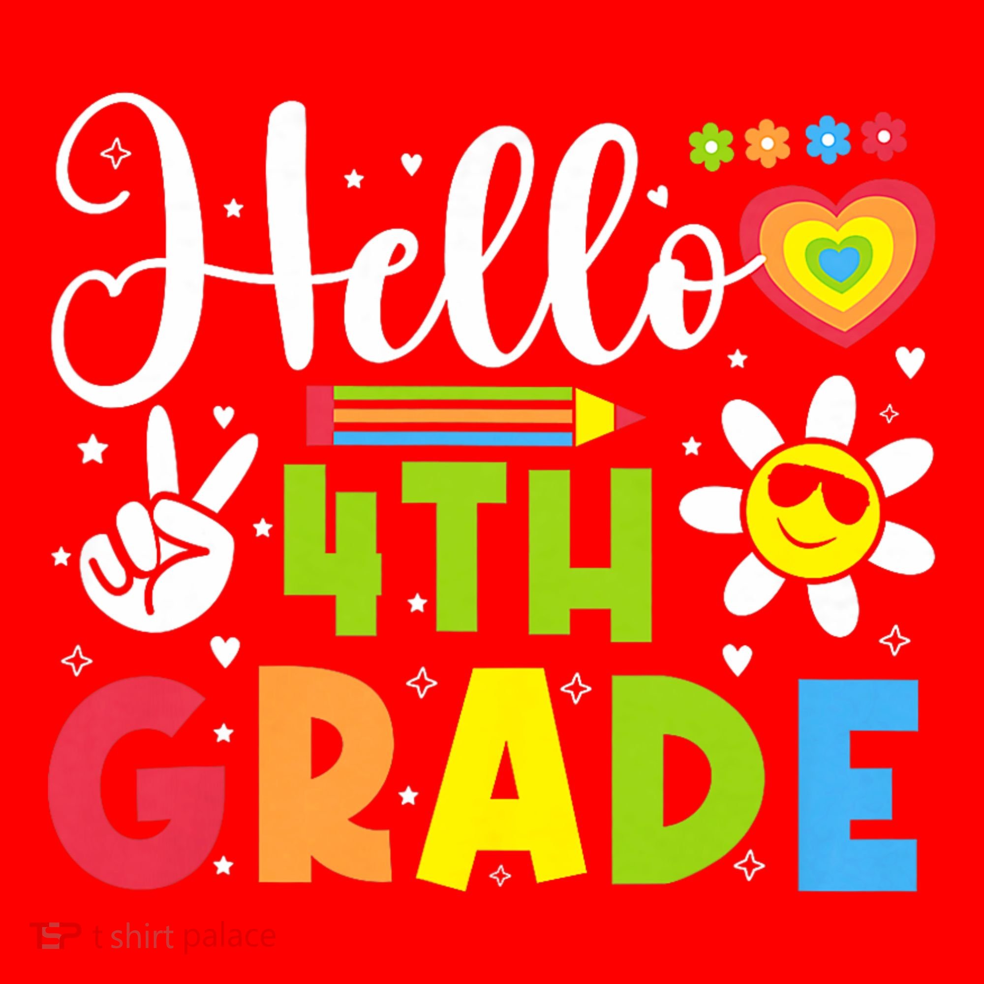 Hello Fourth 4th Grade Happy First Day Of School Santa Hat
