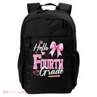 Hello Fourth 4th Grade First Day Of School Coquette Teacher Backpack thumb 0