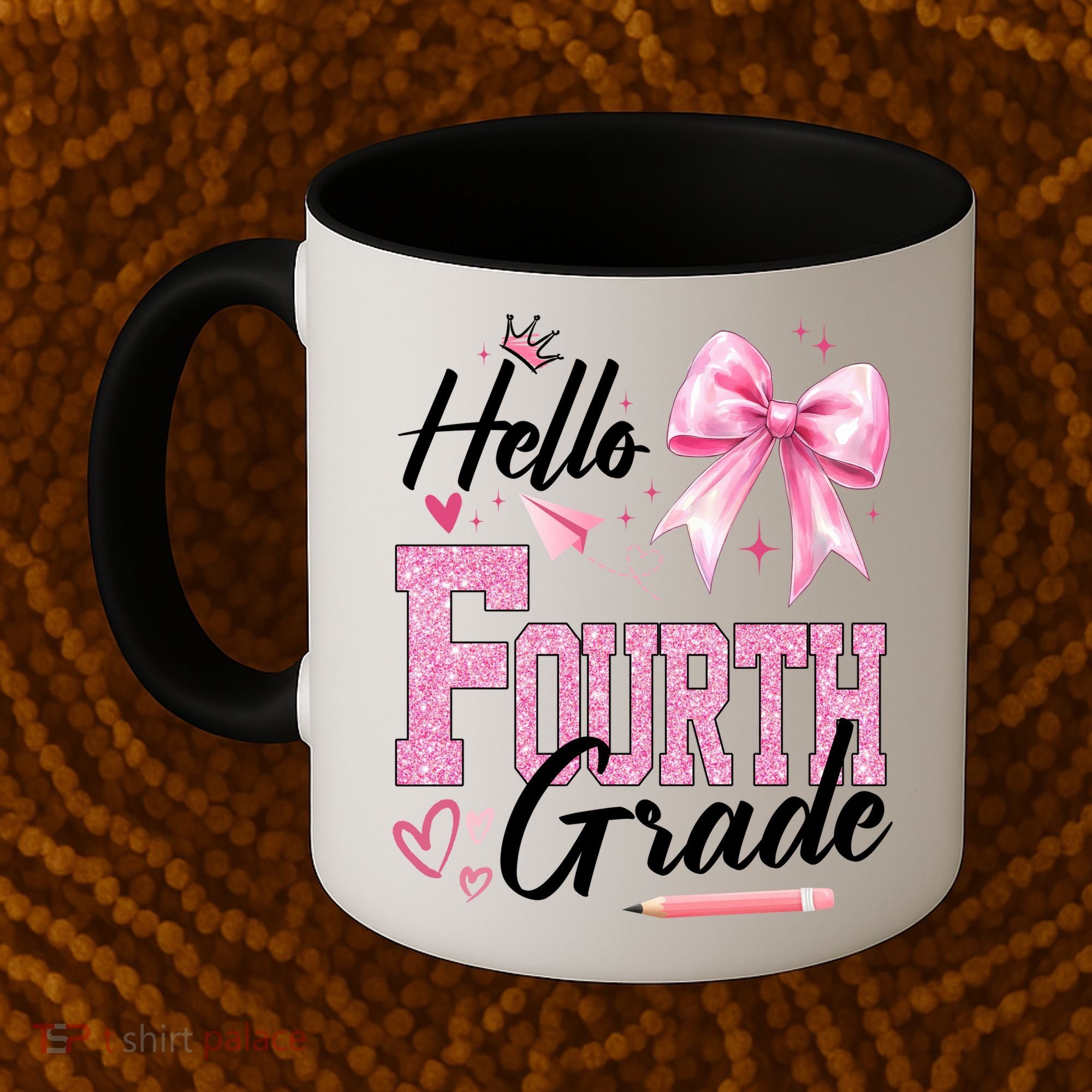 Hello Fourth 4th Grade First Day Of School Coquette Teacher Coffee Mug