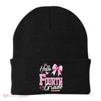 Hello Fourth 4th Grade First Day Of School Coquette Teacher Beanie thumb 0