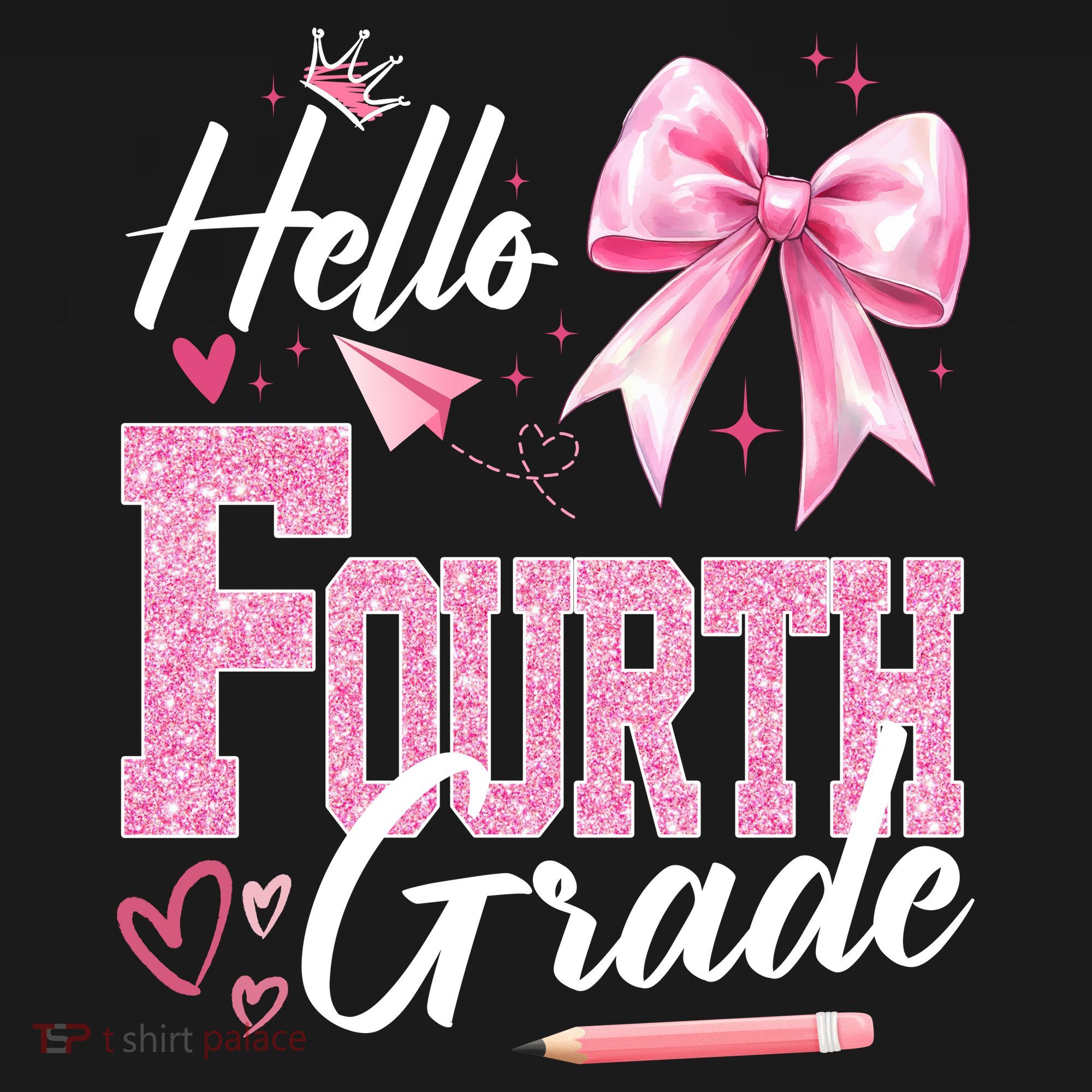 Hello Fourth 4th Grade First Day Of School Coquette Teacher Women's Hoodie