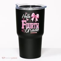 Hello Fourth 4th Grade First Day Of School Coquette Teacher Tumbler thumb 0