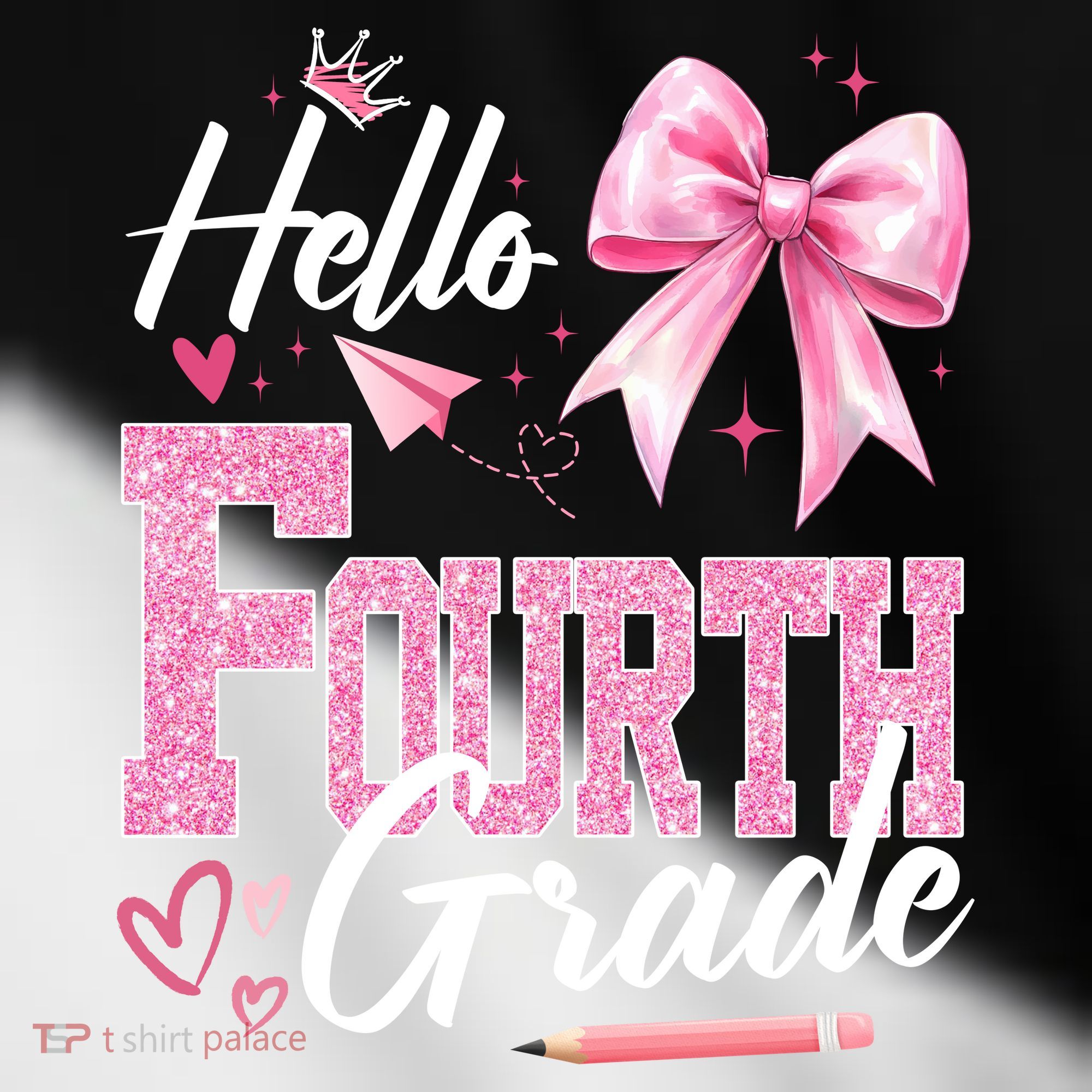 Hello Fourth 4th Grade First Day Of School Coquette Teacher Toddler Fine Jersey T-Shirt