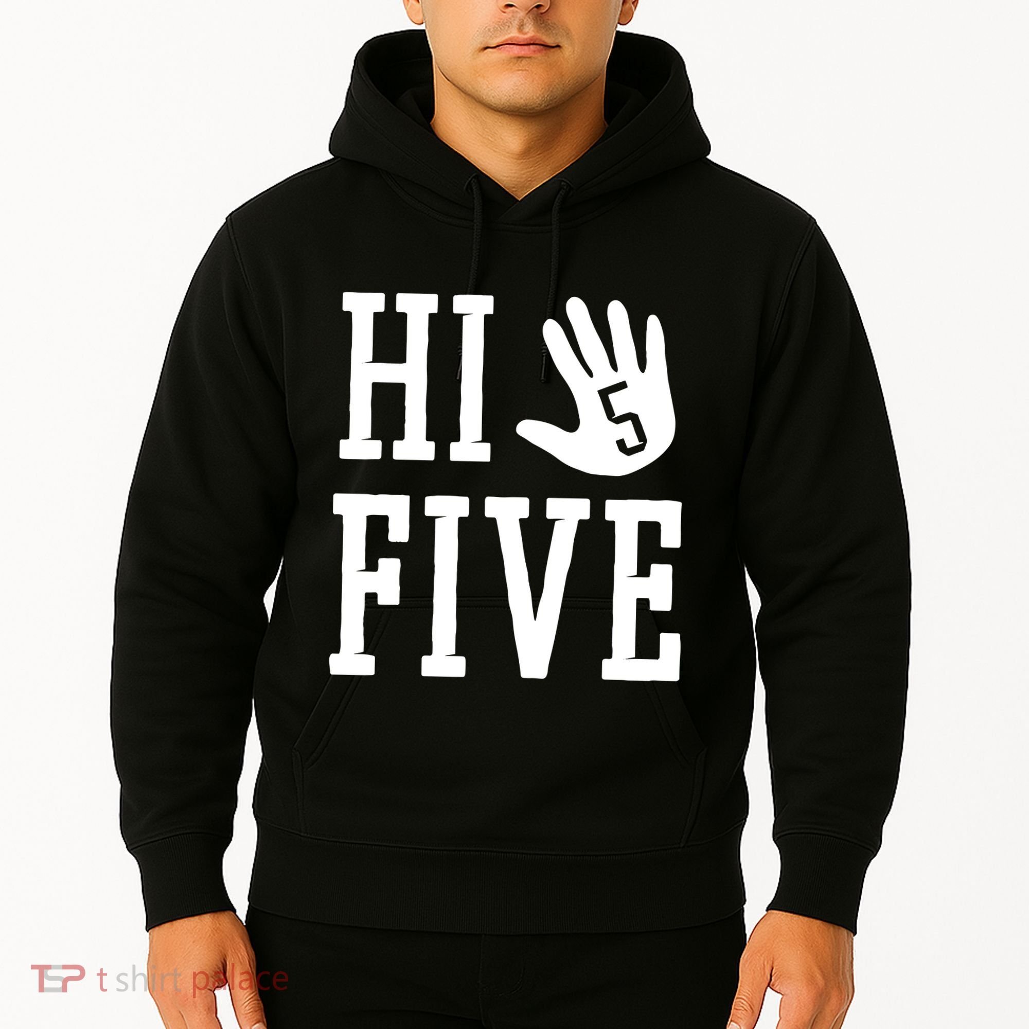Hi Five 5 Years Old 5th Birthday Hoodie