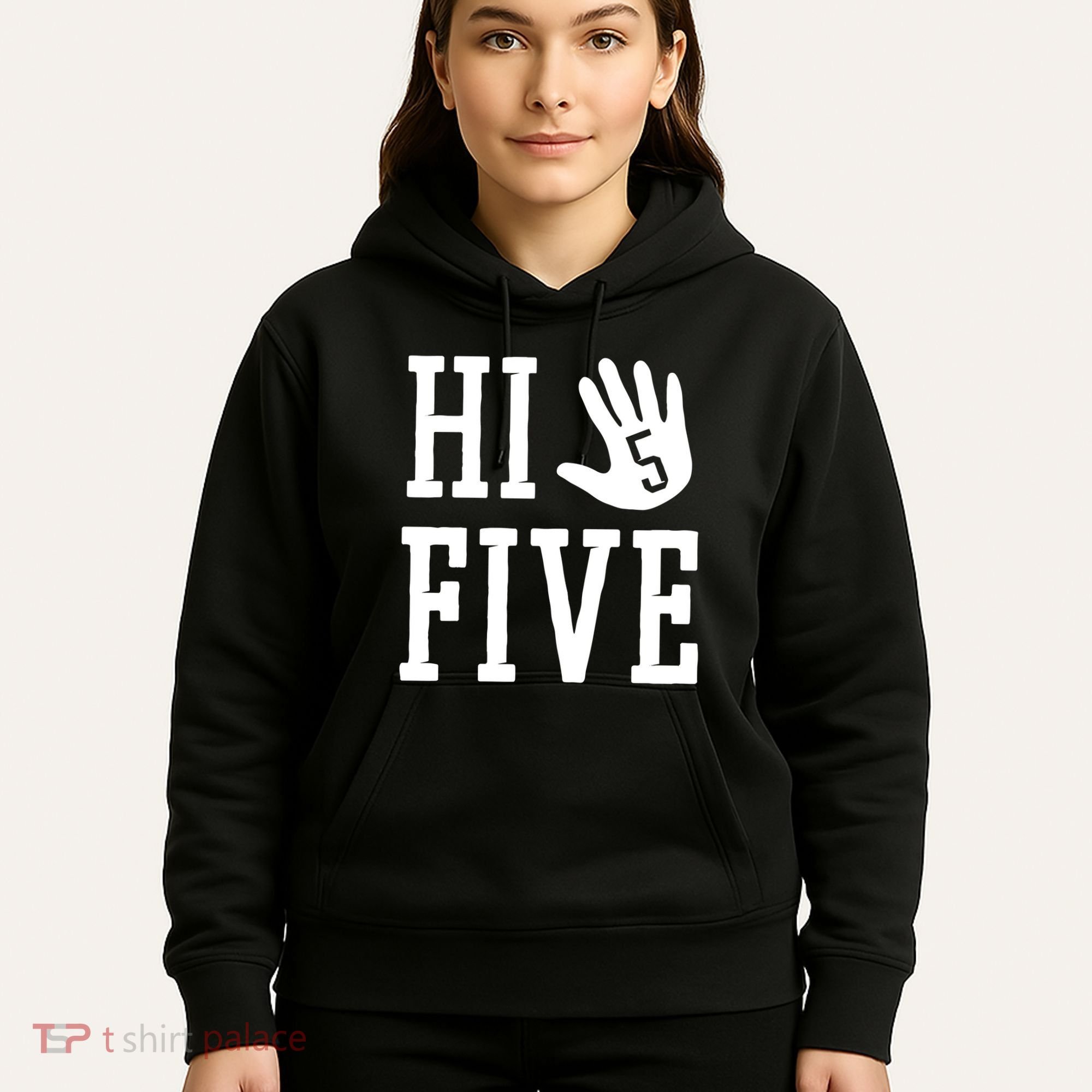 Hi Five 5 Years Old 5th Birthday Hoodie