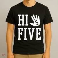 Hi Five 5 Years Old 5th Birthday T-Shirt thumb 3