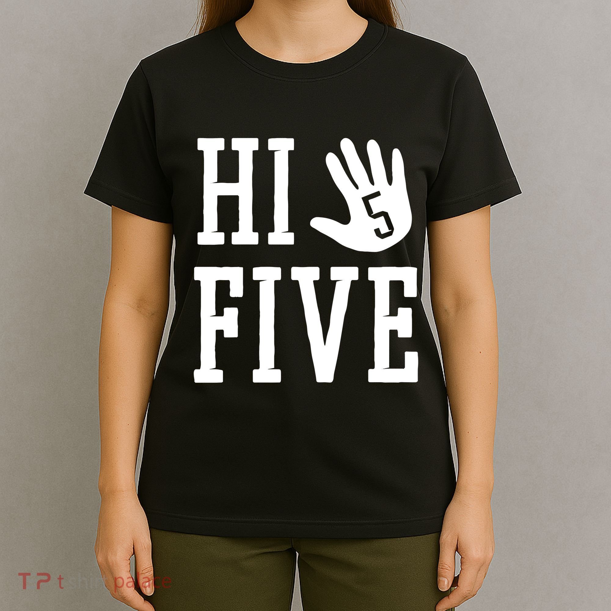 Hi Five 5 Years Old 5th Birthday T-Shirt