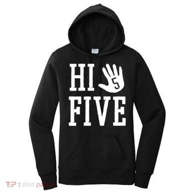 Hi Five 5 Years Old 5th Birthday Women's Hoodie