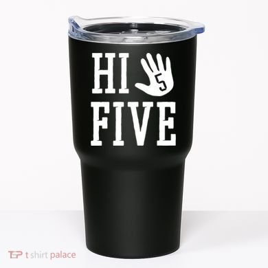 Hi Five 5 Years Old 5th Birthday Tumbler