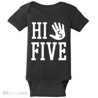 Hi Five 5 Years Old 5th Birthday Baby Bodysuit thumb 0