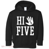 Hi Five 5 Years Old 5th Birthday Toddler Hoodie thumb 0