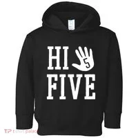 Hi Five 5 Years Old 5th Birthday Toddler Hoodie thumb 0