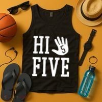Hi Five 5 Years Old 5th Birthday Tank Top thumb 4