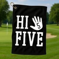 Hi Five 5 Years Old 5th Birthday Golf Towel thumb 1