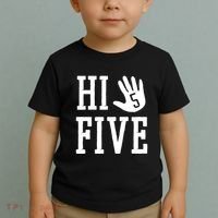 Hi Five 5 Years Old 5th Birthday Toddler T-Shirt thumb 2