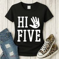 Hi Five 5 Years Old 5th Birthday Women's T-Shirt thumb 3