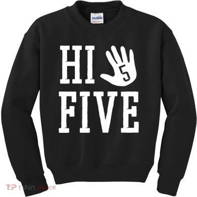 Hi Five 5 Years Old 5th Birthday Kids Sweatshirt