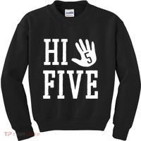 Hi Five 5 Years Old 5th Birthday Kids Sweatshirt thumb 0