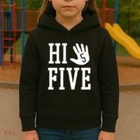 Hi Five 5 Years Old 5th Birthday Kids Hoodie thumb 3