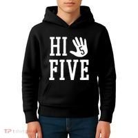 Hi Five 5 Years Old 5th Birthday Kids Hoodie thumb 4