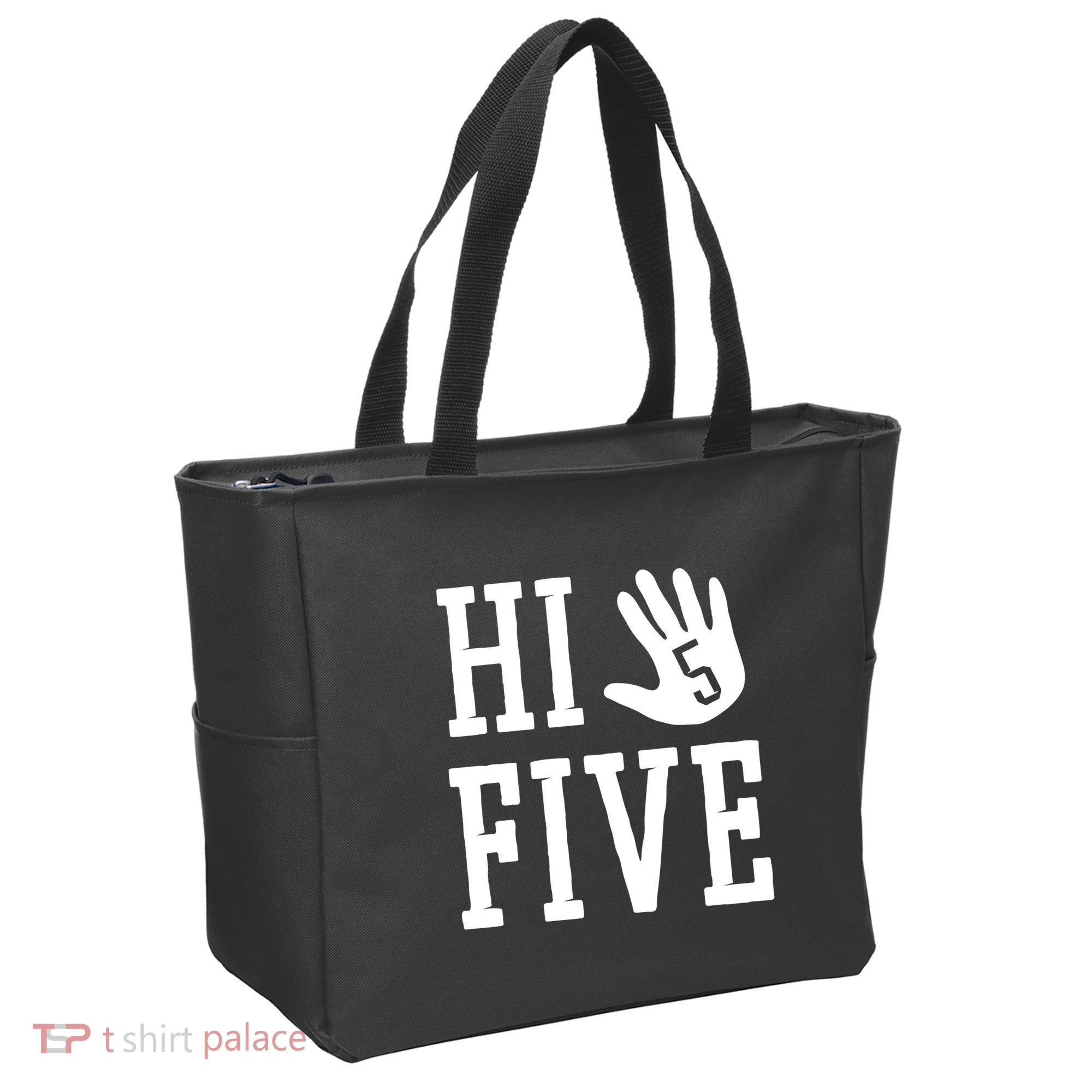 Hi Five 5 Years Old 5th Birthday Tote Bag