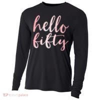 Hello Fifty 50th Birthday Squad 50 Year Old  WoM.e.n.s Cooling Performance Long Sleeve Crew thumb 0