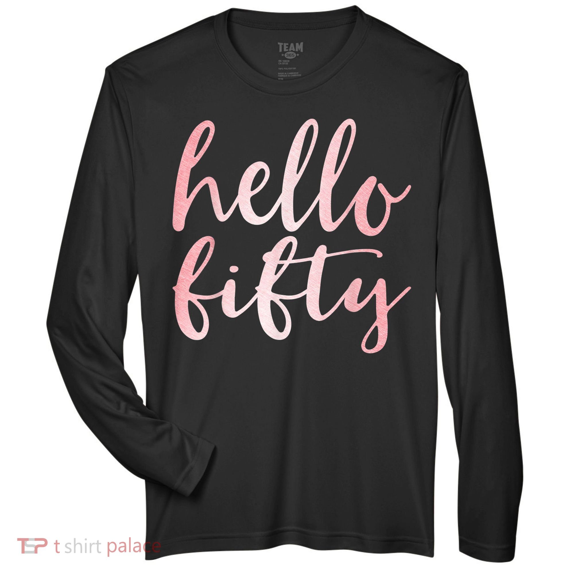 Hello Fifty 50th Birthday Squad 50 Year Old  WoM.e.n.s Zone Performance Long-Sleeve T-Shirt
