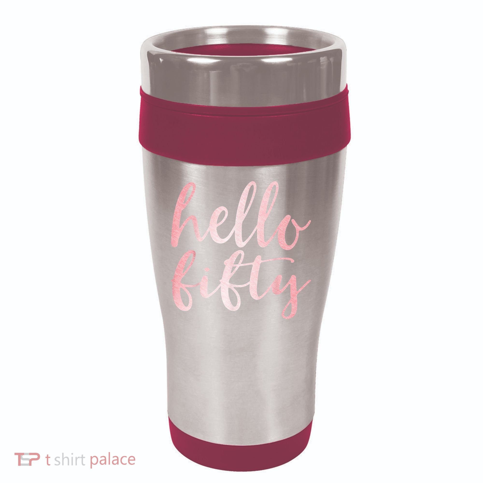 Hello Fifty 50th Birthday Squad 50 Year Old  WoM.e.n.s 16oz Travel Tumbler