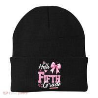 Hello Fifth 5th Grade First Day Of School Coquette Teacher Beanie thumb 0