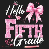 Hello Fifth 5th Grade First Day Of School Coquette Teacher Hat thumb 2