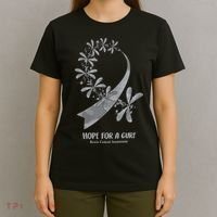 Hope For A Cure Brain Cancer Awareness Cancer Support Gray Ribbon T-Shirt thumb 4