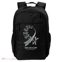 Hope For A Cure Brain Cancer Awareness Cancer Support Gray Ribbon Backpack thumb 0