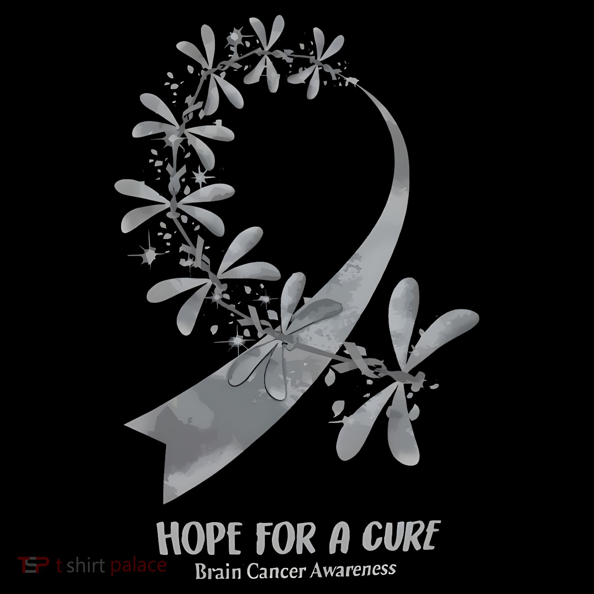 Hope For A Cure Brain Cancer Awareness Cancer Support Gray Ribbon Coffee Mug