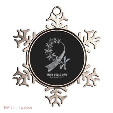 Hope For A Cure Brain Cancer Awareness Cancer Support Gray Ribbon Ornament