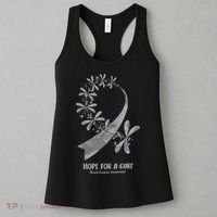 Hope For A Cure Brain Cancer Awareness Cancer Support Gray Ribbon Women's Tank Top thumb 3