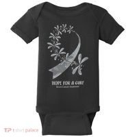 Hope For A Cure Brain Cancer Awareness Cancer Support Gray Ribbon Baby Bodysuit thumb 0