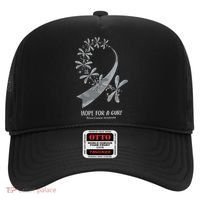 Hope For A Cure Brain Cancer Awareness Cancer Support Gray Ribbon Hat thumb 0