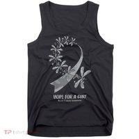 Hope For A Cure Brain Cancer Awareness Cancer Support Gray Ribbon Tank Top thumb 0