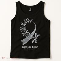 Hope For A Cure Brain Cancer Awareness Cancer Support Gray Ribbon Tank Top thumb 2