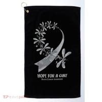 Hope For A Cure Brain Cancer Awareness Cancer Support Gray Ribbon Golf Towel thumb 0