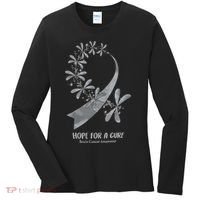 Hope For A Cure Brain Cancer Awareness Cancer Support Gray Ribbon Women's Long Sleeve Shirt thumb 0