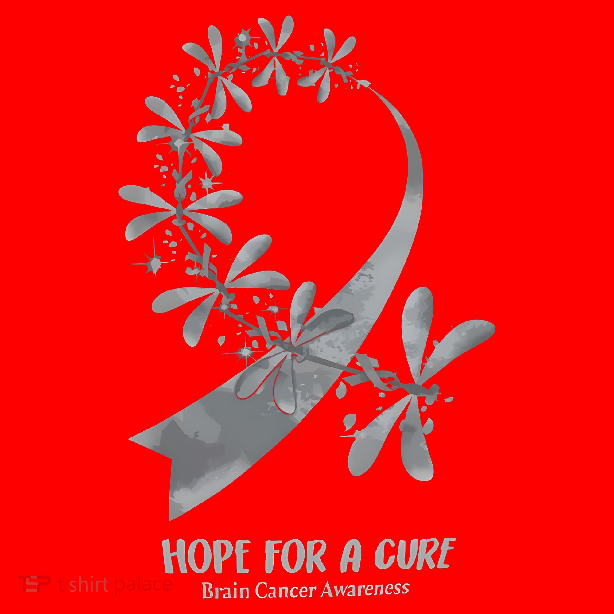 Hope For A Cure Brain Cancer Awareness Cancer Support Gray Ribbon Santa Hat