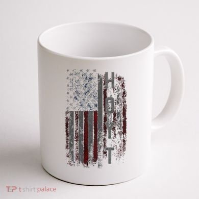 Hoyt Family American Flag Coffee Mug back