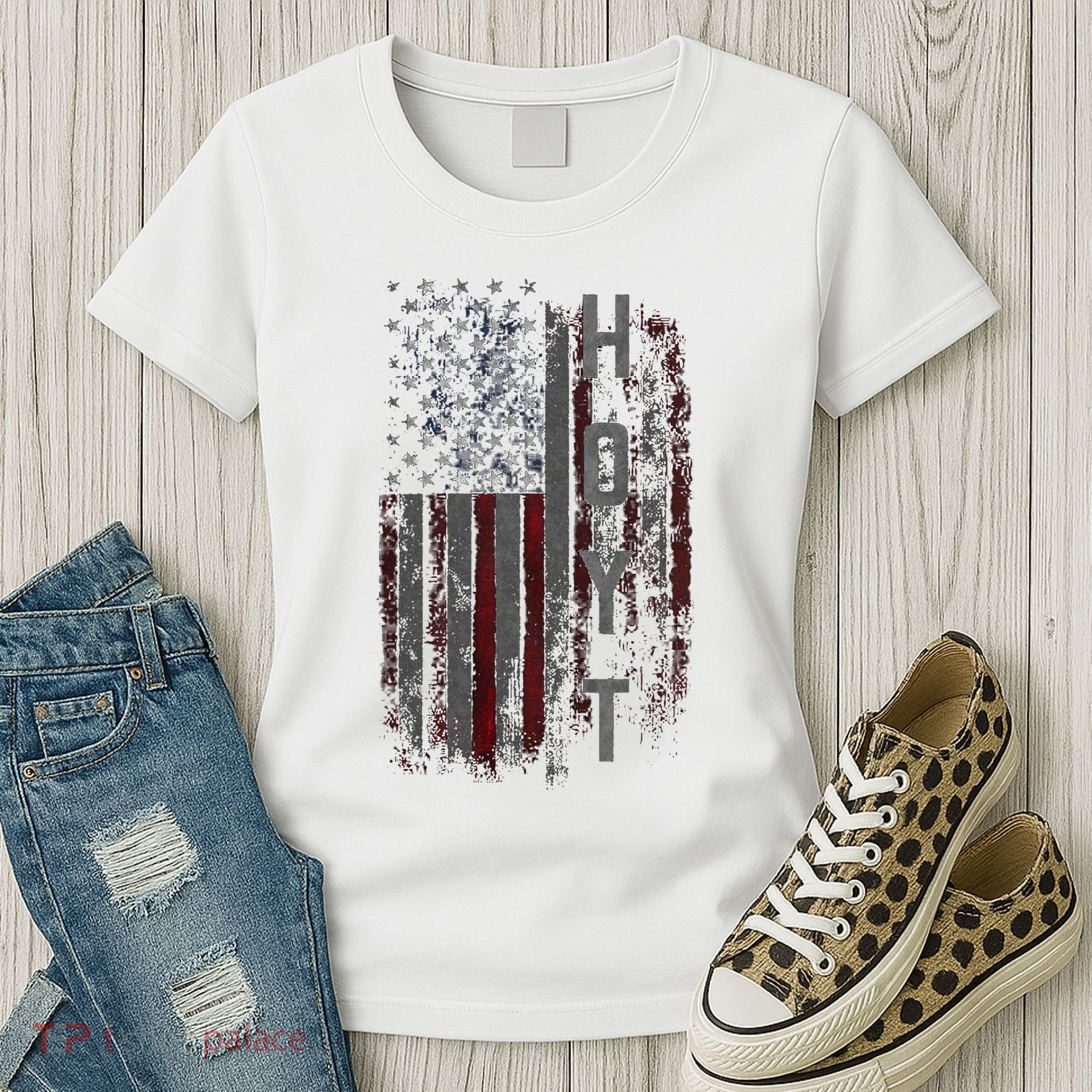 Hoyt Family American Flag Women's T-Shirt