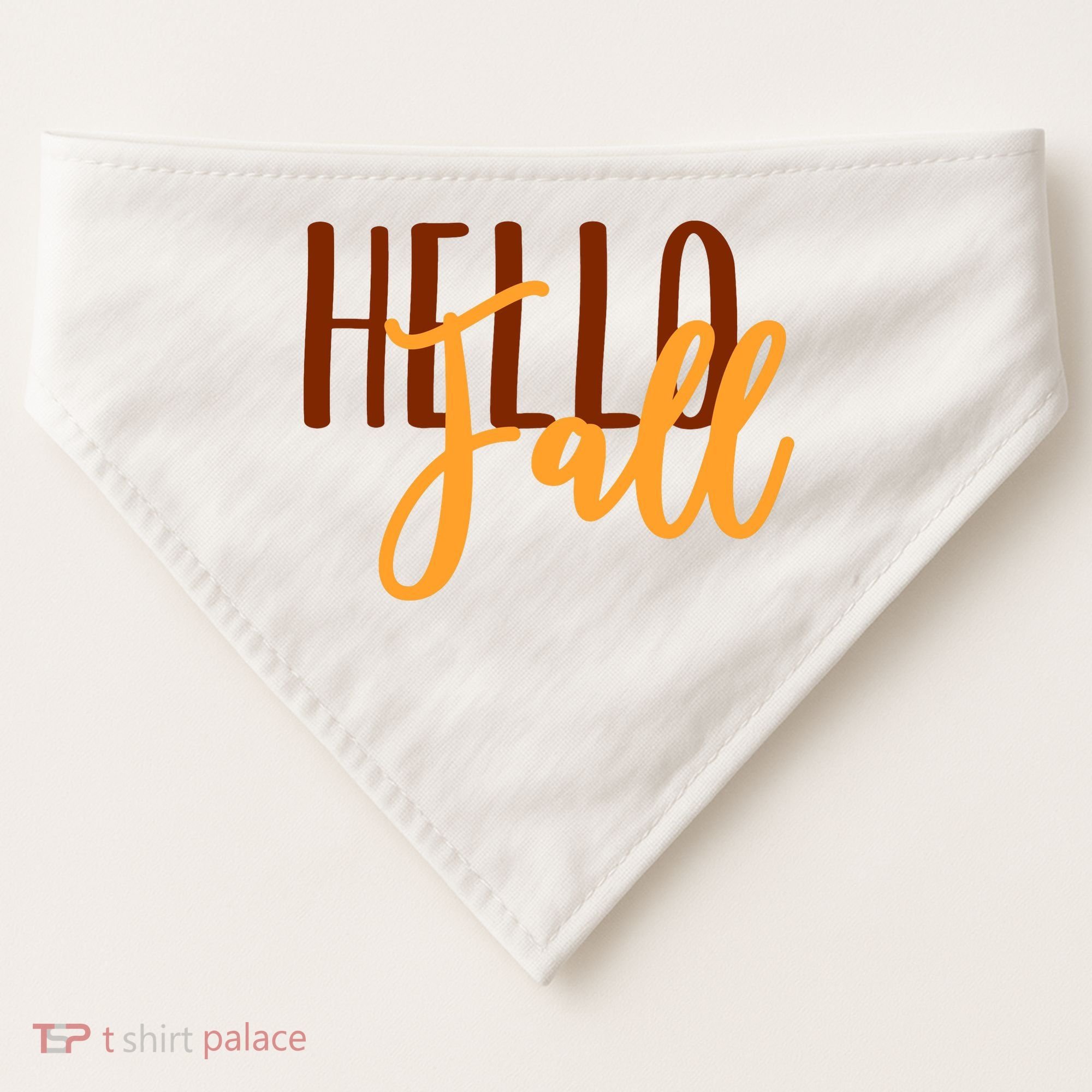 Hello Fall Autumn Lover USA-Made Doggie Bandana