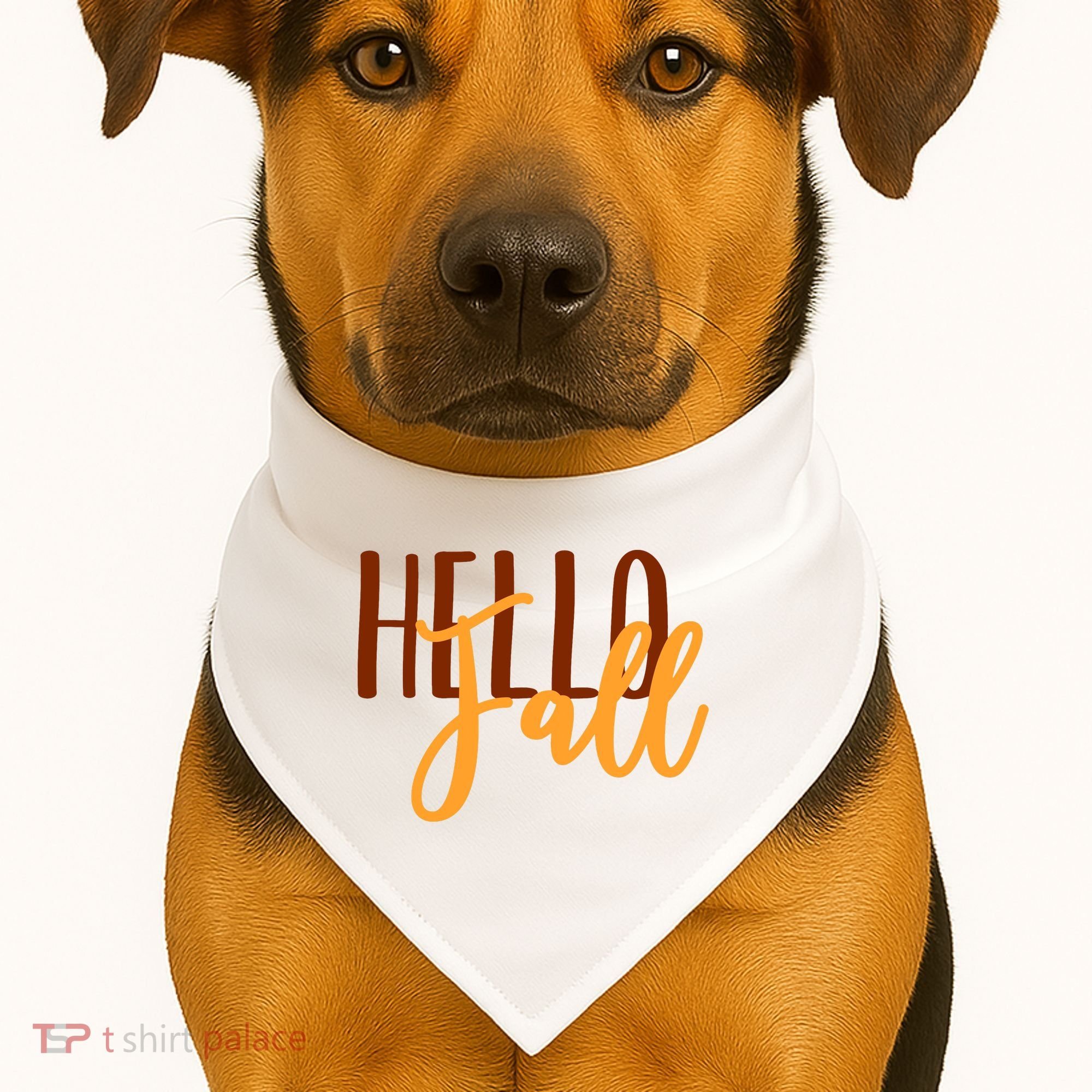 Hello Fall Autumn Lover USA-Made Doggie Bandana